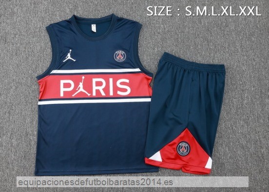 Nuevo Entrenamiento Sin Mangas Conjunto Completo Paris Saint Germain 23/24 Azul Marino I Rojo Baratas